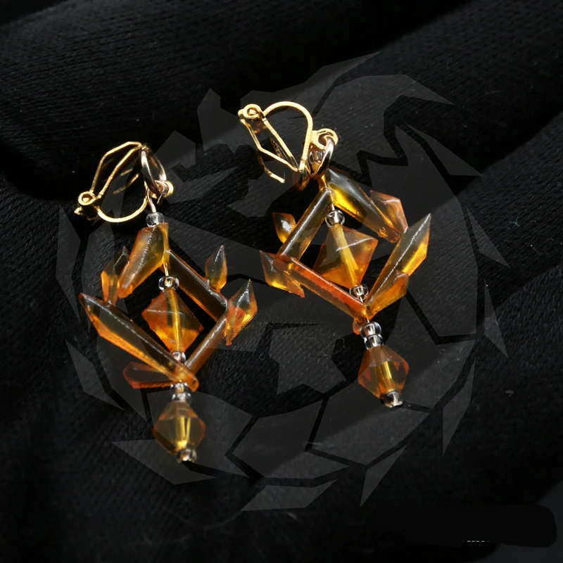 

Anime Earrings Genshin Impact Zhongli Morax Dangles Ear Ring Cosplay Prop