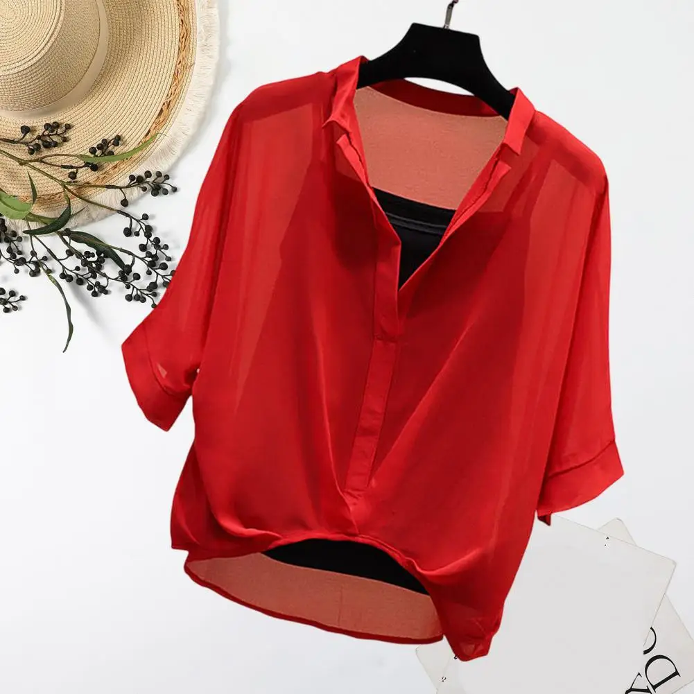 

2 Pcs/Set Women Coat Vest Set V-neck Batwing Sleeves Lady Shirt Camisole Set Striped Print Chiffon Blouse Camisole Suit For Work