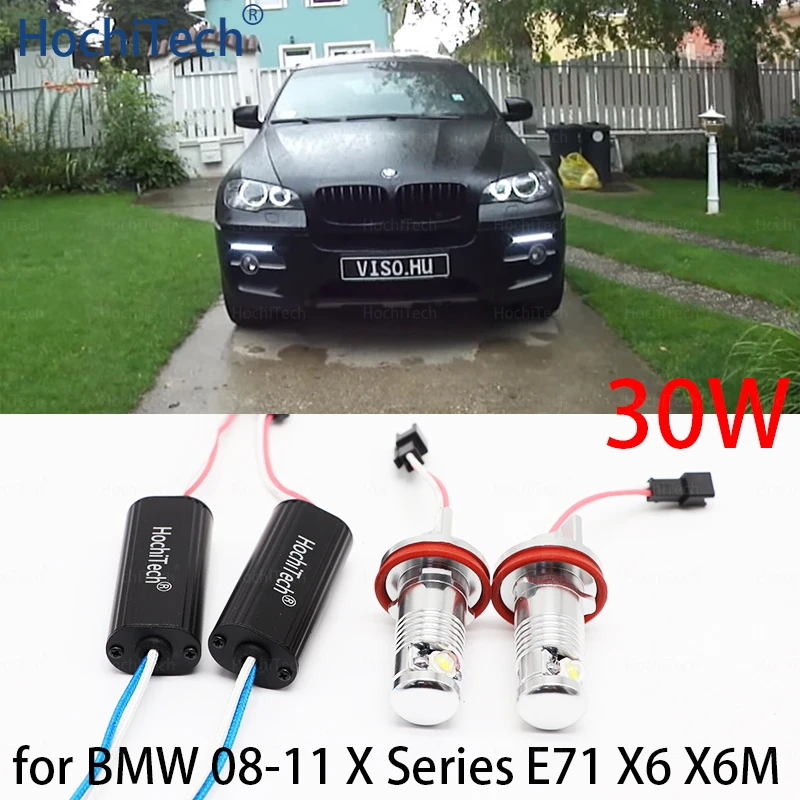 

2 Years Warranty White H8 Free Error 30W 2000LM LED Marker Bulbs for BMW 2008-2011 X Series E71 X6 X6M Angel Eyes Light