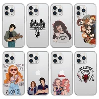 stranger things phone case for iphone 13 12 11 pro max mini xs x xr se 7 8 6 6s plus soft cover