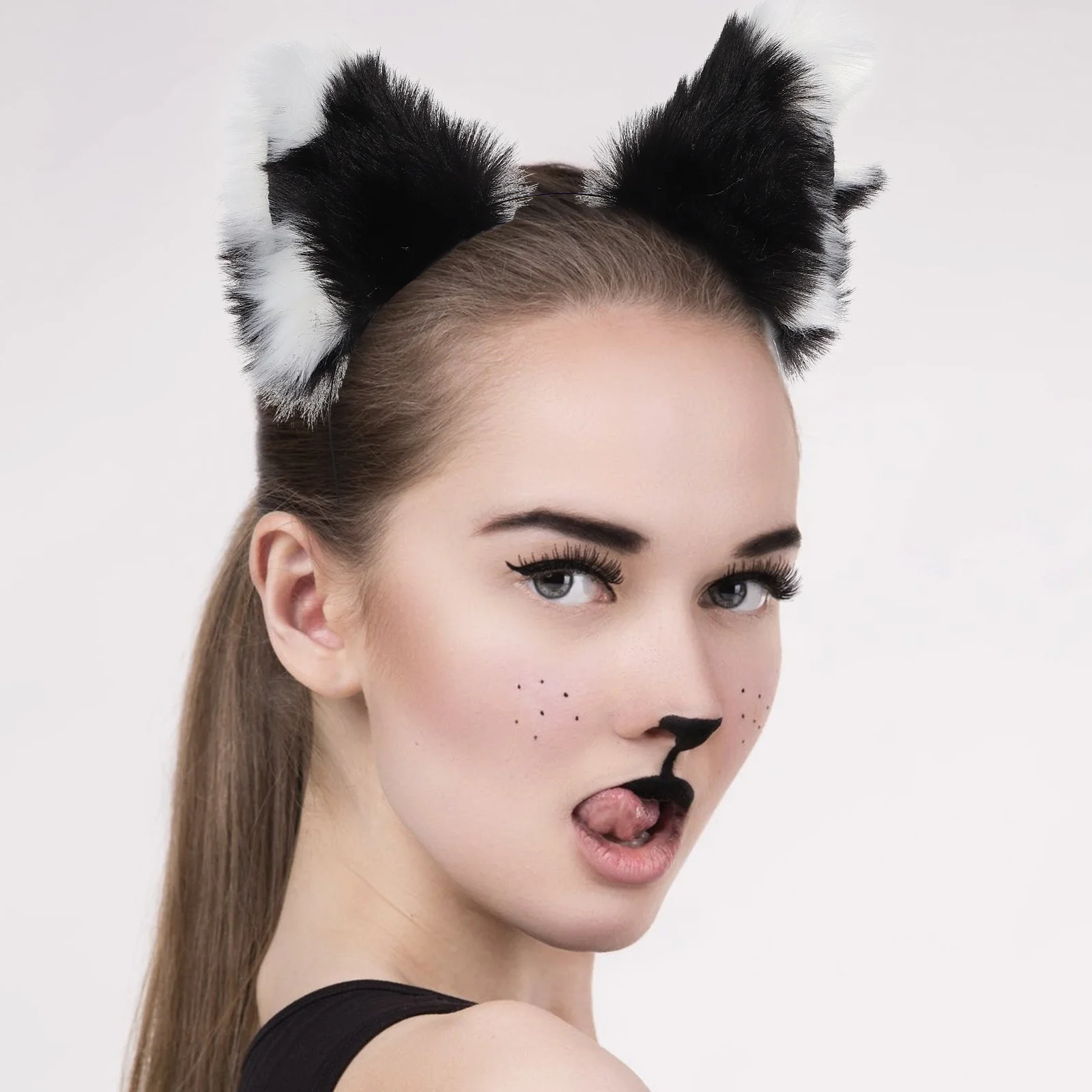 

Ears Fox Adult Cat Cosplay Ear Hair Costume Bad Fur Headband Plush Headpiece Band Animal Wolf Kids Big Werewolf Headbands Hoop