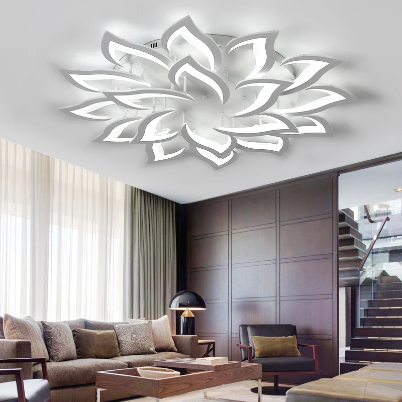 Светодиодная люстра с цветами современный потолочный светильник для гостиной