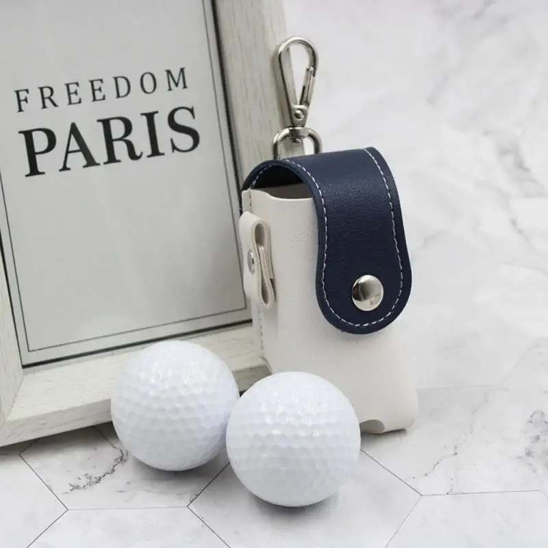 Pu Leather Waist Bag For Golf Gift Pink Brown With Hanging B