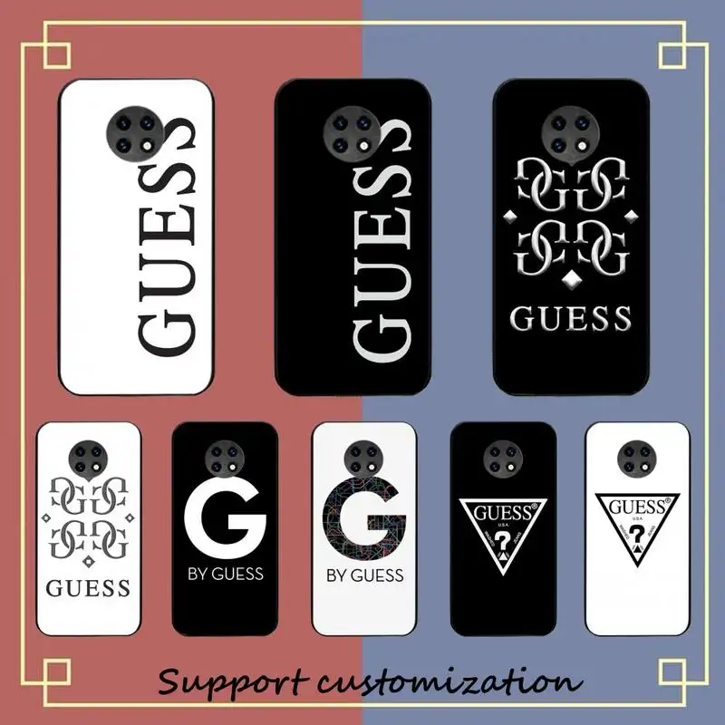 

Guess Triangle Letter Brand Phone Case For Xiaomi Redmi Note8A 7 5 Note8pro 8T 9Pro note 6pro Capa