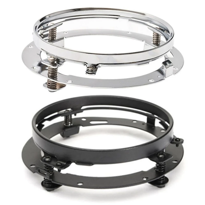 

Motorcycle Car Accessories 7 Inch Round Mounting Bracket Ring Compatible with JeepWrangler 7" LED Headlight Holder Stand