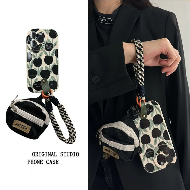 Корпус iPhone 15 Pro Модный секс Девушки Легко принять наклонный кросс - рюкзак 12 14 13 Max