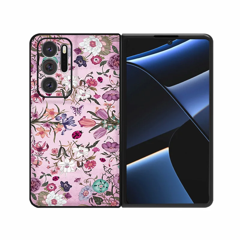 Find N Funda Case for Oppo Find N findn Vintage Small Flower Pattern PU Leather Coque Protection Mobile Phone Case Cover Find N