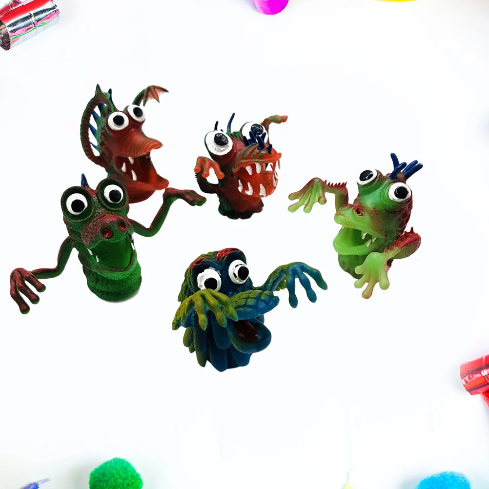 5 шт. детские пальчиковые куклы имитация животных силиконовые истории на пальцах