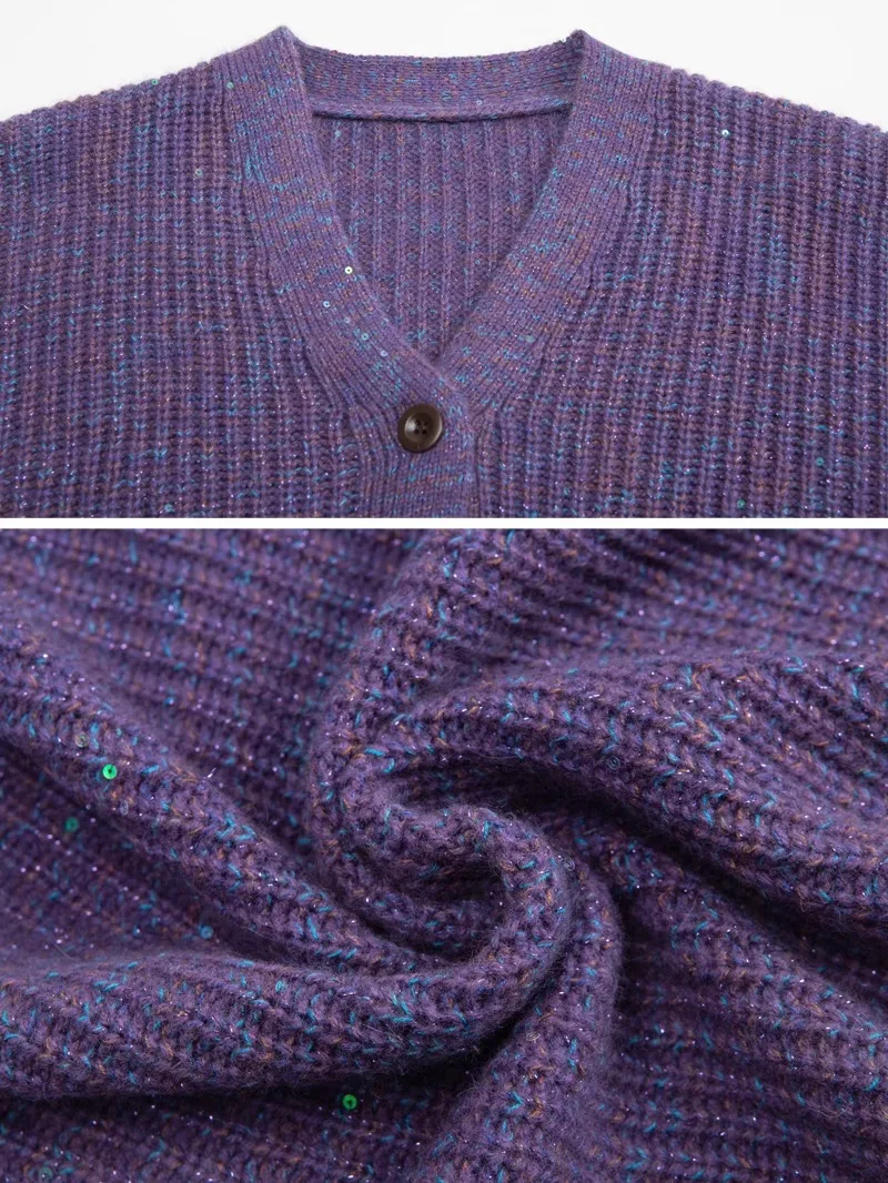 00 Женский кардиган из чистой шерсти весна/осень/зима 2024 новый свитер ангоры с