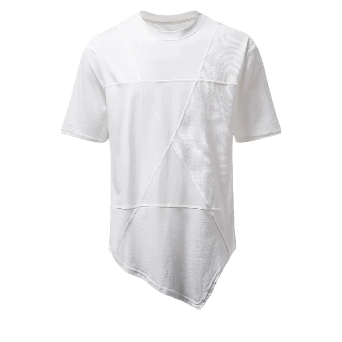 

Свободная футболка из чистого хлопка с открытыми плечами и круглым вырезом