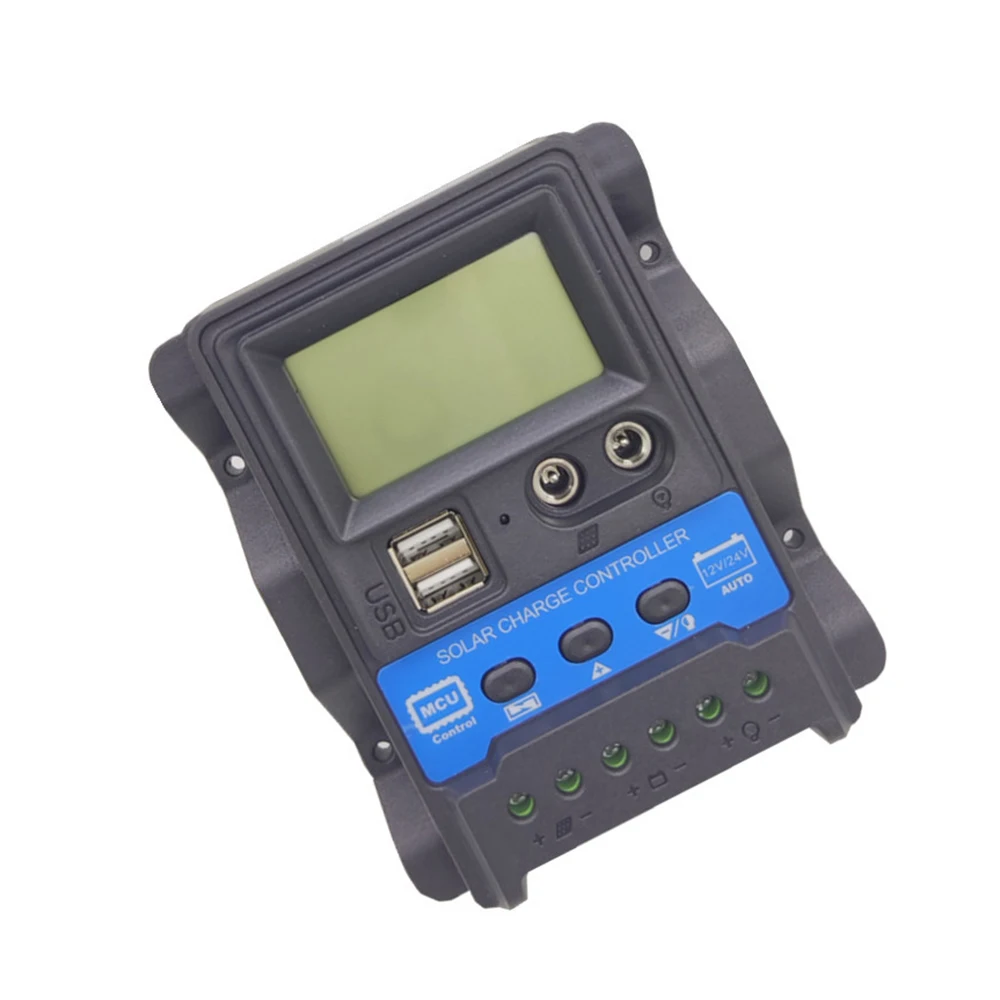 

LCD Solar Charge Controller 12V 24V 10A 20A 30A Solar Controller Solar Panel Battery Controller Regulator Dual USB LCD Display