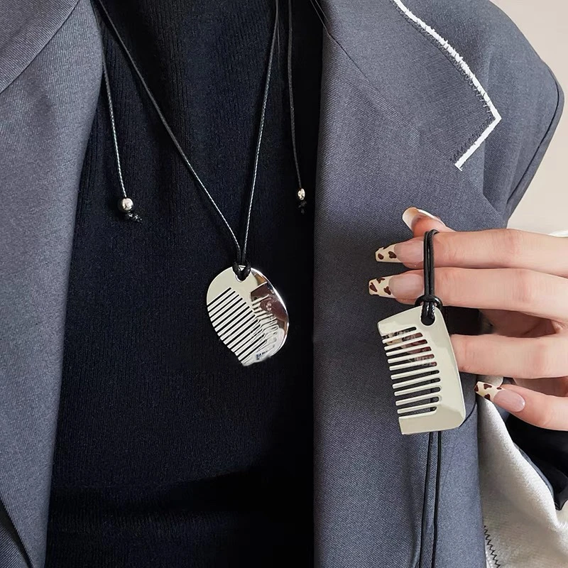 Модная расческа кулон свитер цепочка ожерелье для женщин модные украшения