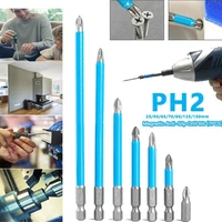 7pcs screwdriver bits 2550657090125150mm ph2 anti slip magnetic bits 14 hex shank fits hand electric drill driver