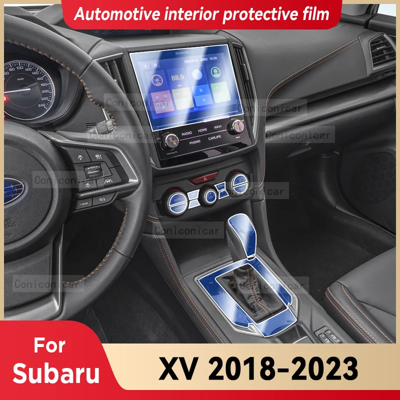 

For SUBARU XV 2018-2023 2022 Gearbox Panel Dashboard Navigation Automotive Interior Protective Film TPU Anti-Scratch Accessories