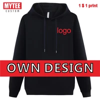 mytee spring and autumn hoodie company personal brand logo embroidery printing custom casual solid color sweatshirt sweater top