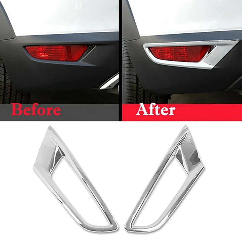 Для Mazda CX3 CX-3 2016 2017 2018 ABS Chrome лампа заднего противотуманного фонаря Обложка отделка