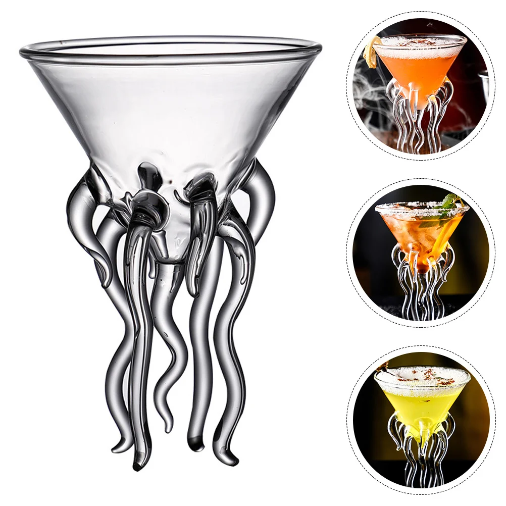 

Glasses Cocktail Cup Martini Octopus Cups Champagne Drinking Goblet Vintage Crystal Funny Whiskey Party Anniversary Beer Goblets