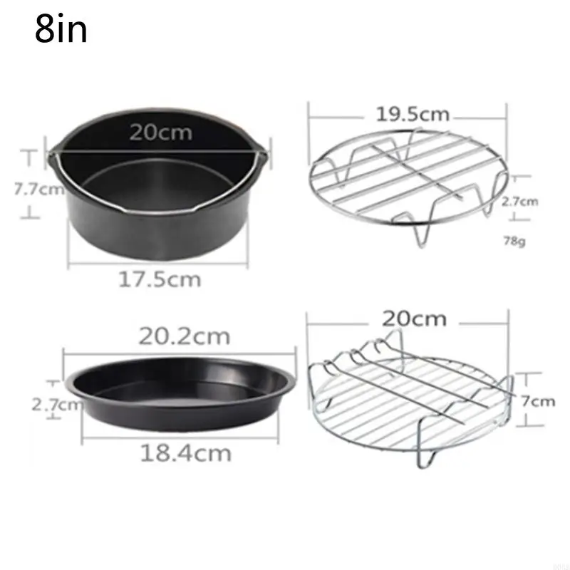 D0AB Air Fryer Accessories установленные для 3 5-5 8 QT 5 штук Gowise и Cozyna (6-8 дюймов шт.