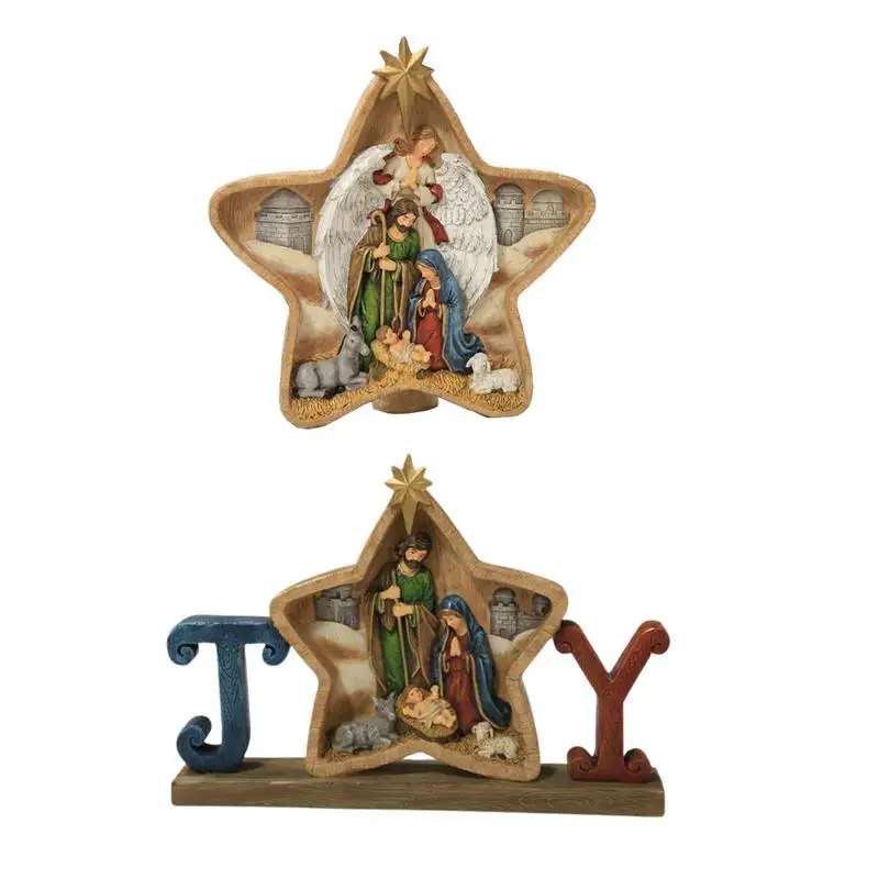 

Resin Nativity Figurine Resin Figurine Christmas Decor Multifunctional Unique Beautiful And Vivid Religious Items For Party