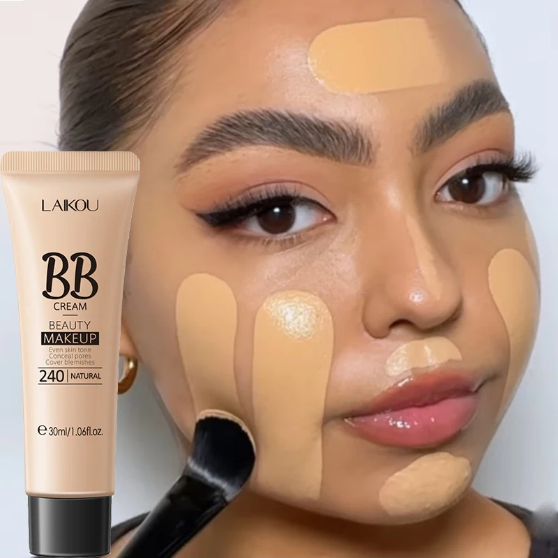 

30ml Natural Facial Foundation Cream BB Cream Whitening Base Set Sun Cream Lasting Waterproof Concealer Face Brightens Makeup