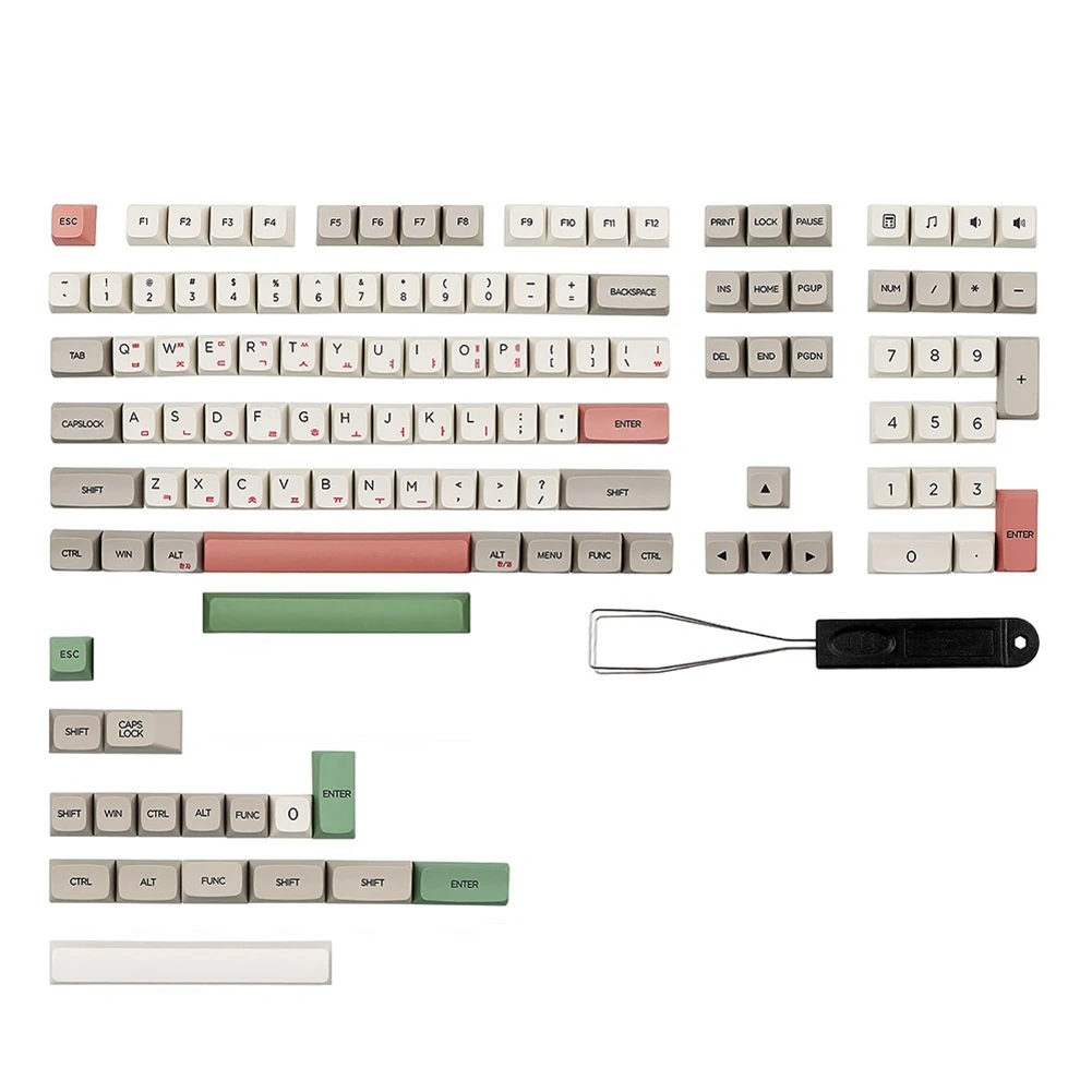 

126 Keys/Set 9009 Retro XDA Profile Keycap for Mechanical Keyboard DIY PBT DYE-SUB 61 60 Bakclit ISO Keycaps, Korean