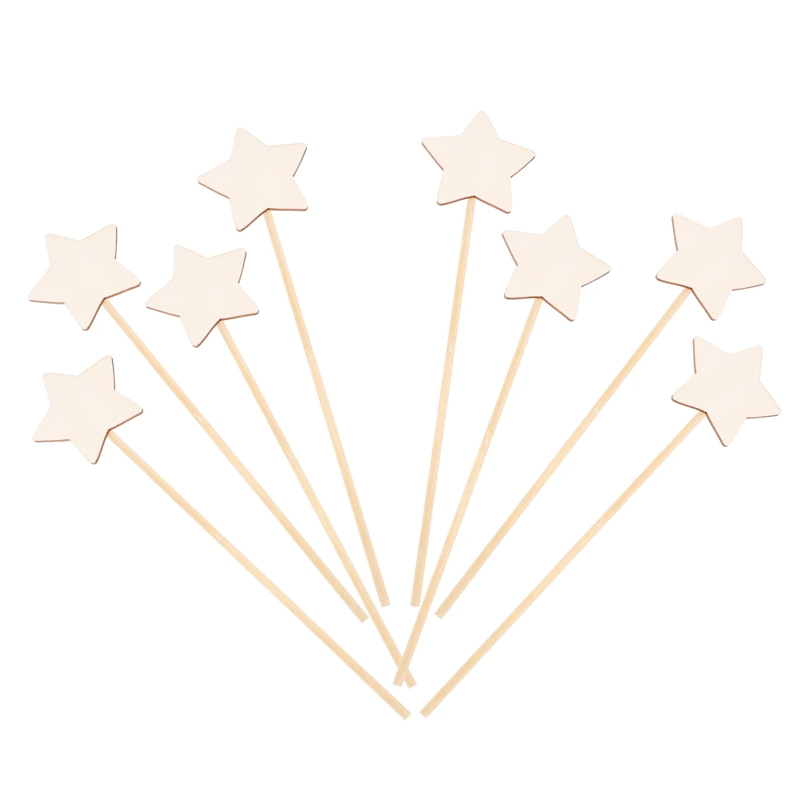 

8 Pcs Star Wand Painting Toy Children Graffiti Kids Mini Toys Painted Stickers Bulk Wood Crafts