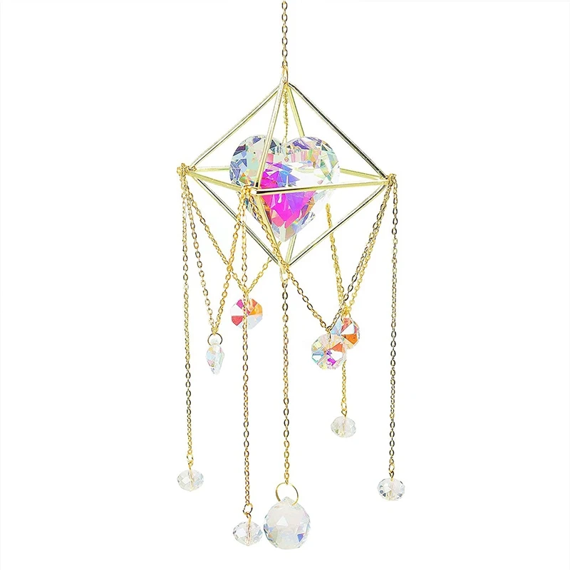 

Sun Catchers With Crystal, Indoor Hanging Prism Crystals Rainbow Maker Suncatchers, Outside For Window Home Garden Decor