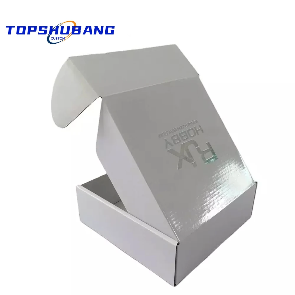 

Customized Plain White Kraft Corrugated Cardboard Wax Carton Shipping Packing Boxes With Custom Debossed Logo For Packaging