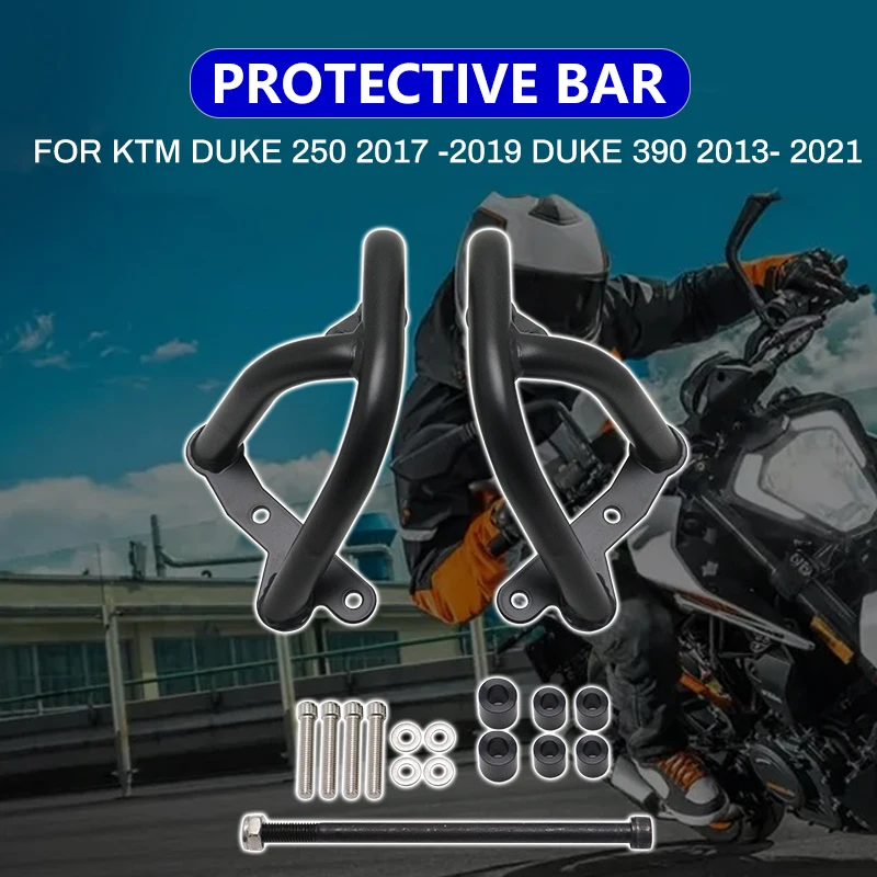 Motorcycle Bumpers for KTM Duke 390 250 Duke390 2013 - 2021 Duke250 2017 2018 2019 Engine Guard Crash Bar Black Protective Frame enlarge