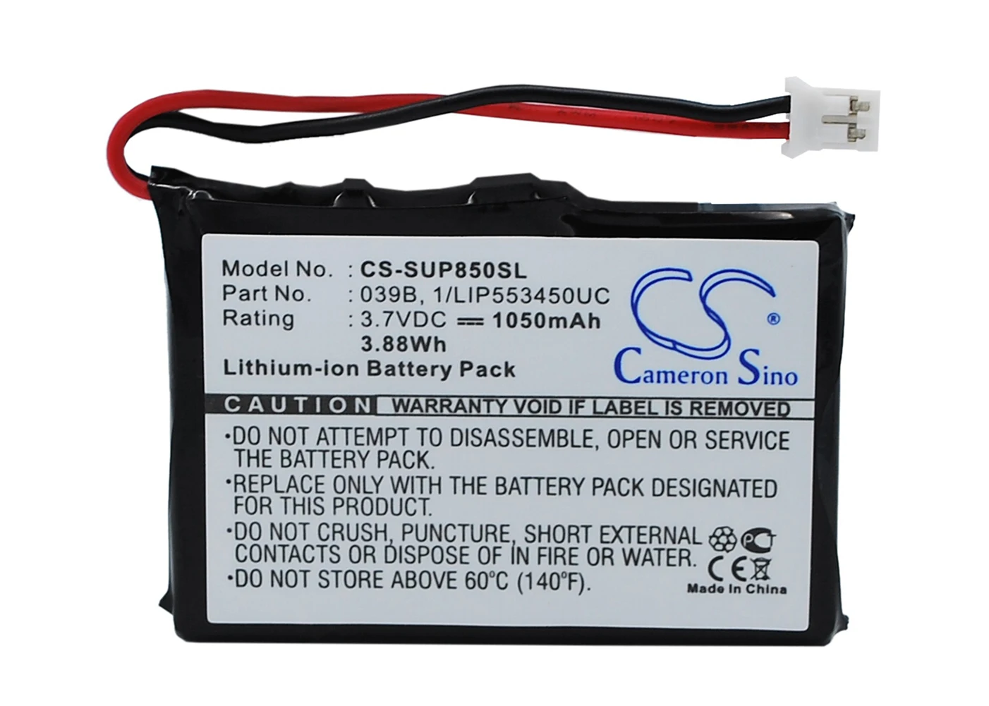 

Cameron Sino 1050mA Battery for Sureshotgps 1110-1, 8800, 8850 039B, 1/LIP553450UC
