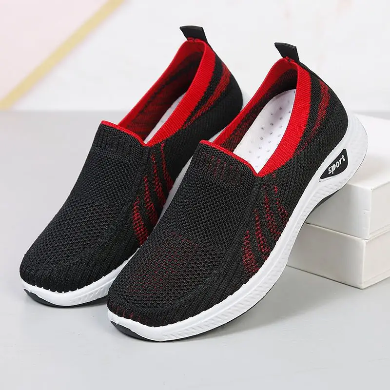 Women's Summer Flat Canvas Casual Shoes Cloth Woven For Breathable Sneakers Light Slip on Loafers Shoes Women Zapatillas Mujer