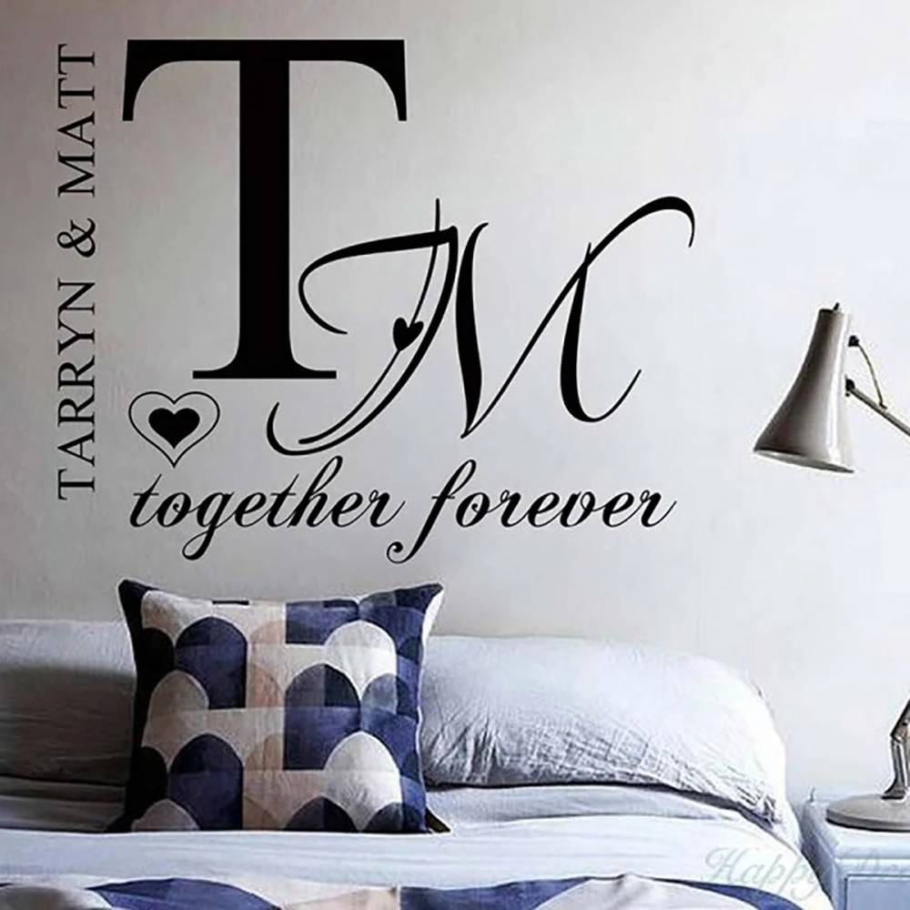 

LY Couple Names & Love Quotes, Bedroom Stickers, Vinyl Removable Stickers L1-2