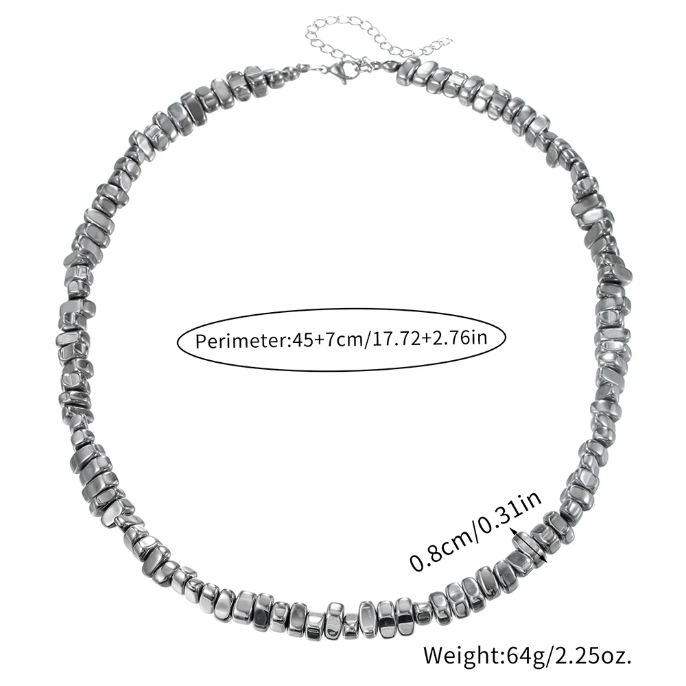 Модное нишевое дизайнерское ожерелье в стиле панк из черного Желчного Камня с