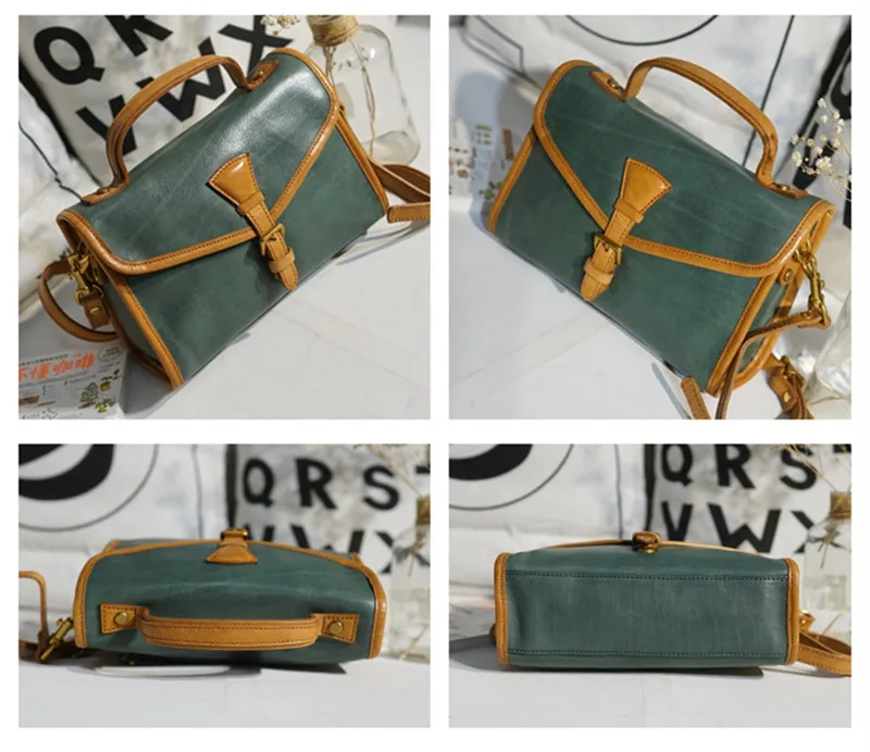 Luxury natural genuine leather women's small handbag handmade fashion designer outdoor party real cowhide shoulder messenger bag