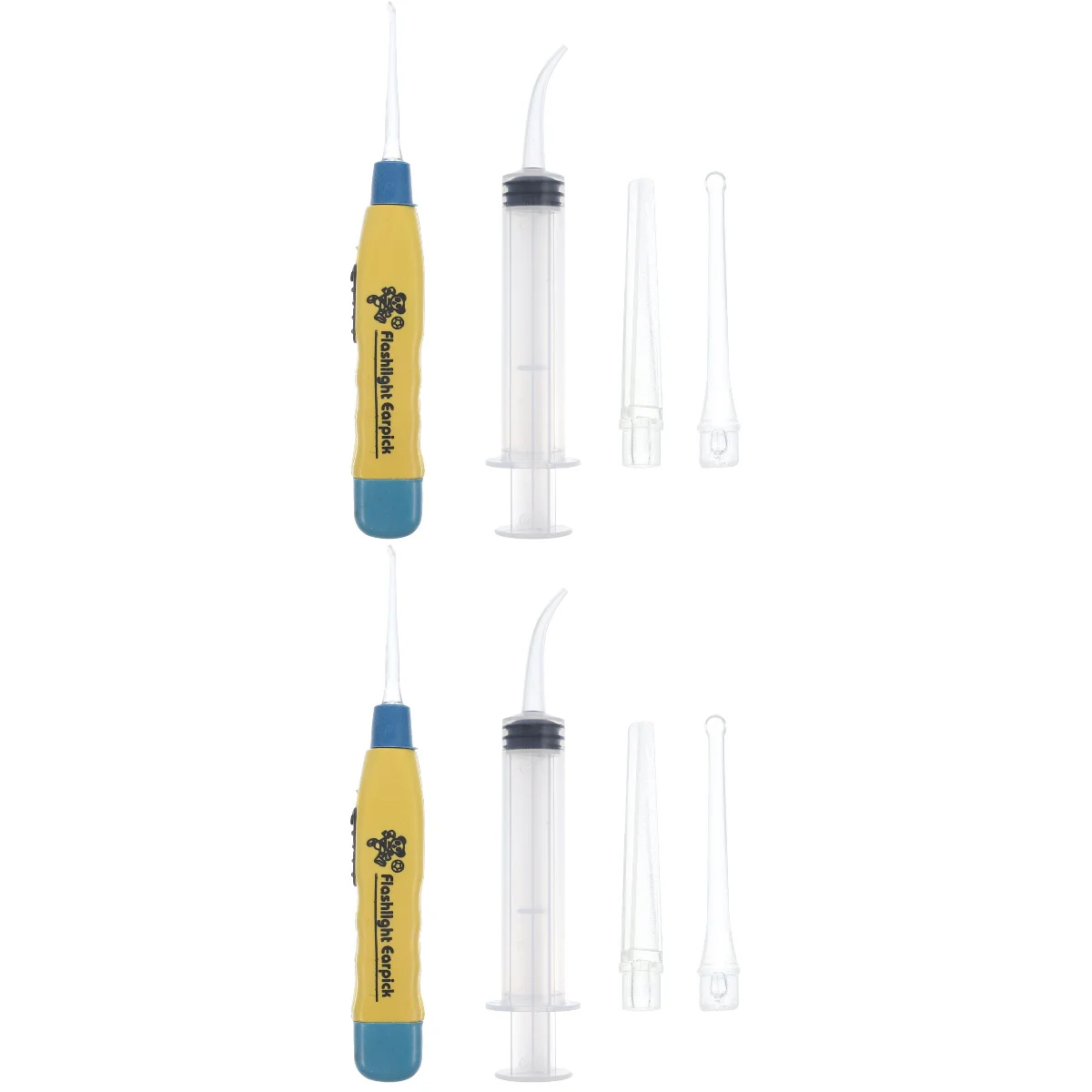

2 Pack Ear Syringe Irrigator Cleaning Tool Tonsil Earwax Spiral Stone Remover Irrigation Removing
