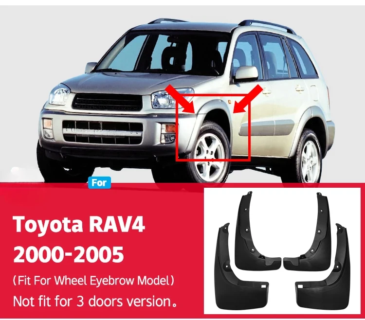 

Автомобильные брызговики для Toyota RAV4 2000-2005 XA20 2001 2002 2003 2004, брызговики, передние и задние брызговики