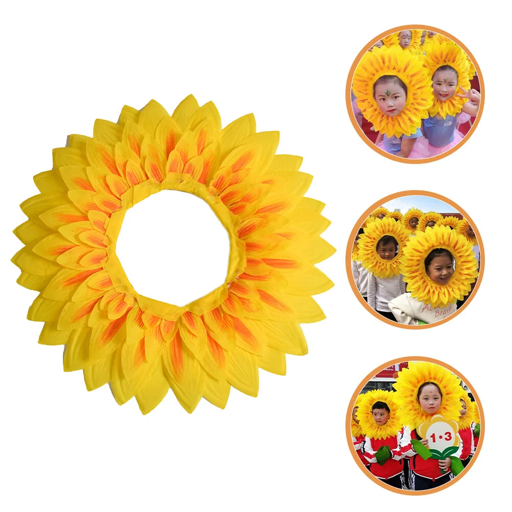 

Funny Sunflower Headgear Performance Costume Prop for Dance Party Festival Kids Party