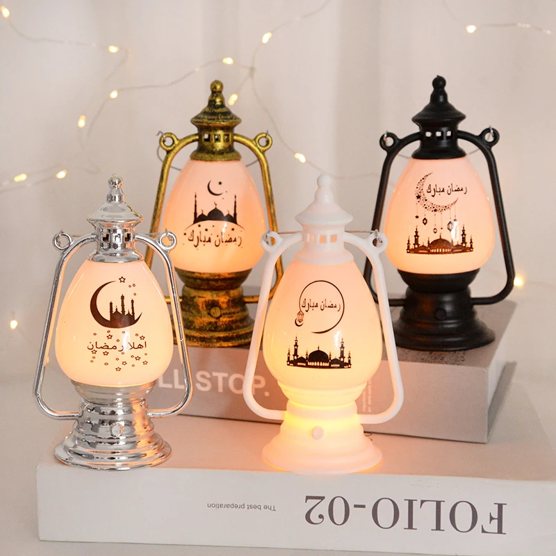 

Eid Mubarak LED Wind Lights Ramadan Pony Lanterns Oil Lamp Ornament for Home Kareem Islamic Muslim Party Decor Eid Al Adha Gifts