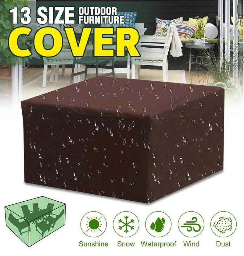 

Waterproof Outdoor Garden Patio Beach Sofa Chair Cover Furniture Cover Rainproof Snow and Dustproof Cover Brown