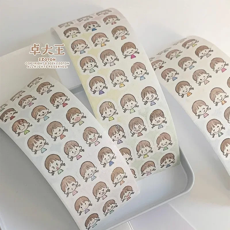 Бумажная лента Washi с множеством выражений эмоциональная ежедневная Милая