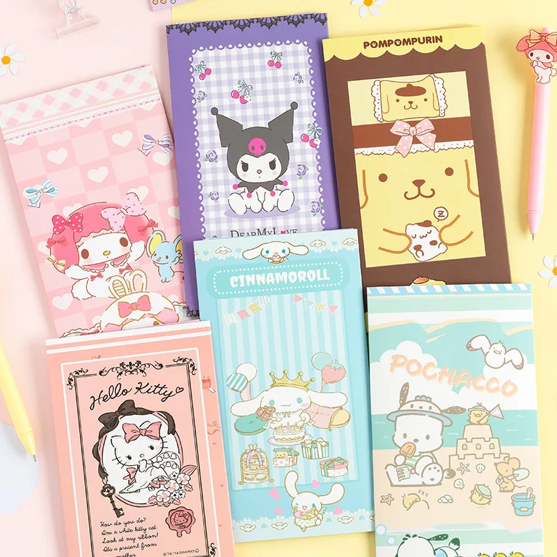 

Sanrio Combination Sticker Storage Book Sticker Kulome Melody Hand Account Material Decoration Diy Toy Kawaii Birthday Girl Gift
