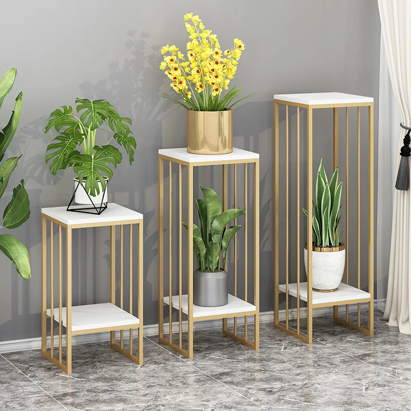 

Nordic Flower Pot Stand Living Room Simple Modern Storage Rack Luxury Iron Metal Plant Stand Indoor Plant Pot Stand