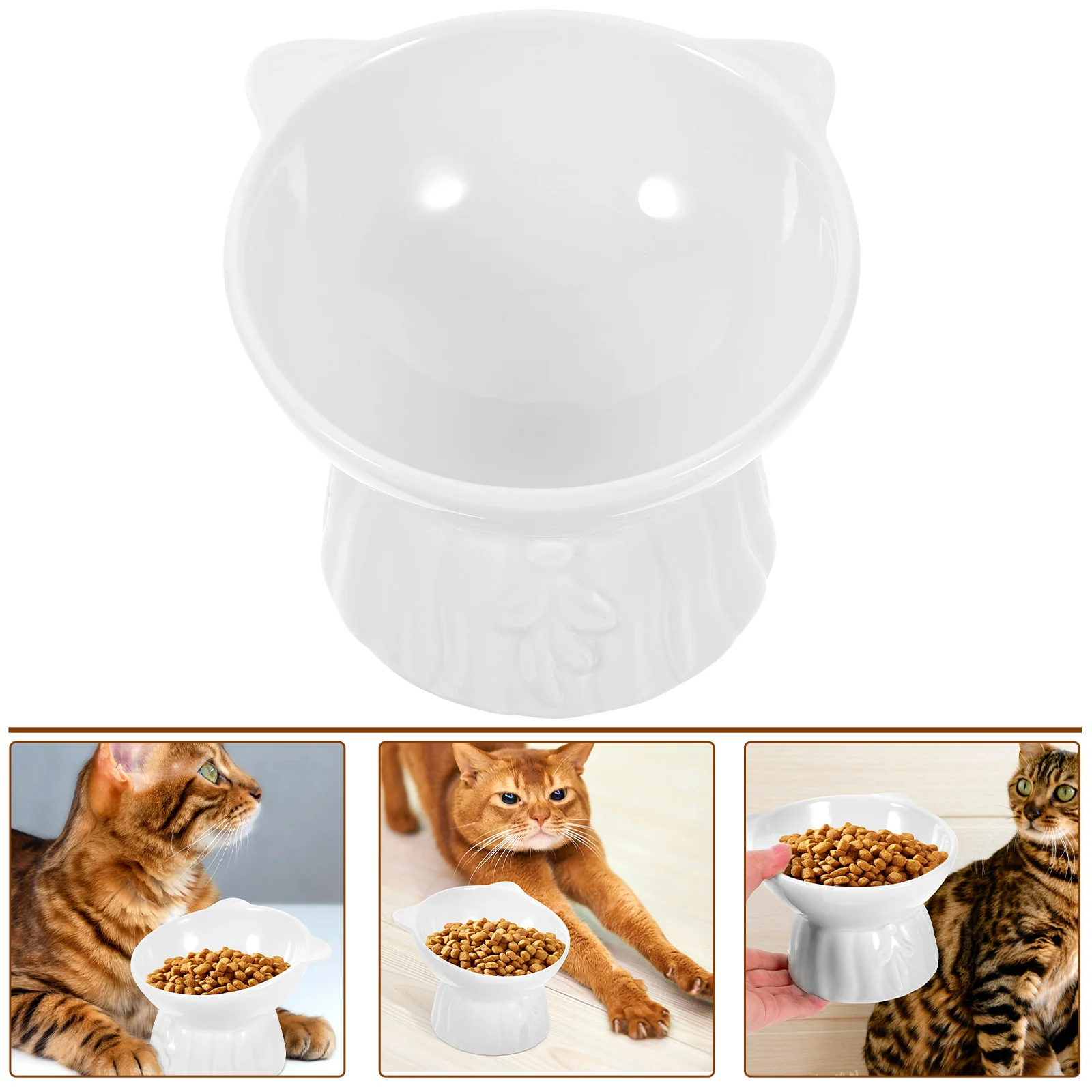 

Elevated Cat Bowl Cat Food Dish Anti Vomit Cat Bowl Microwave and Dishwasher Safer
