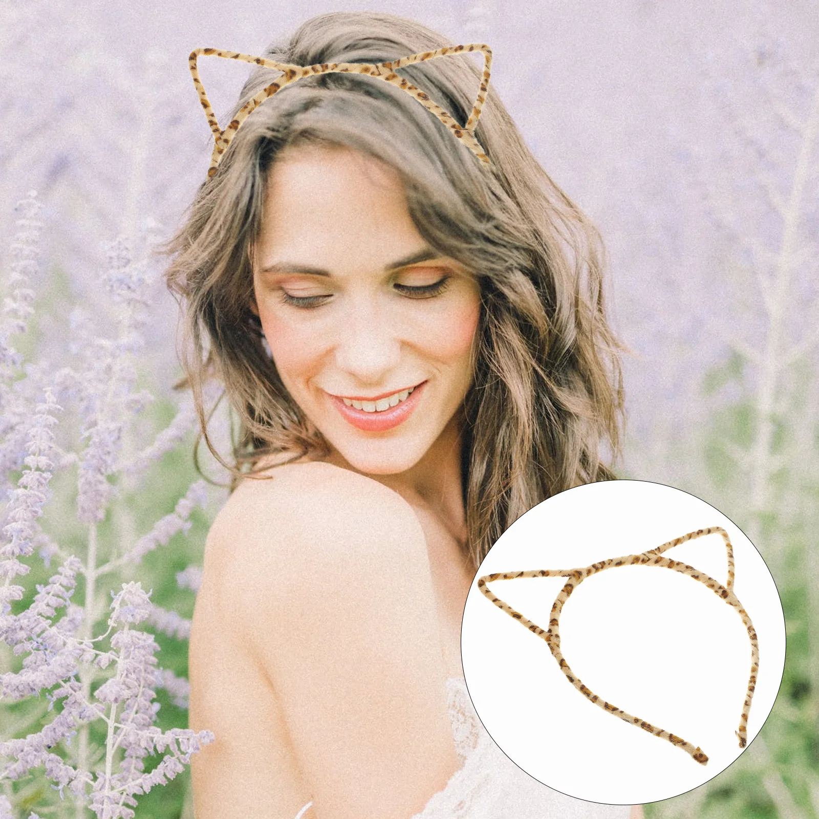 

Cat Ear Headbands Hairbands Hair Hoops Party Costume Daily Party Cat Headwear Hair Accessories for Daily Wearing Leopard