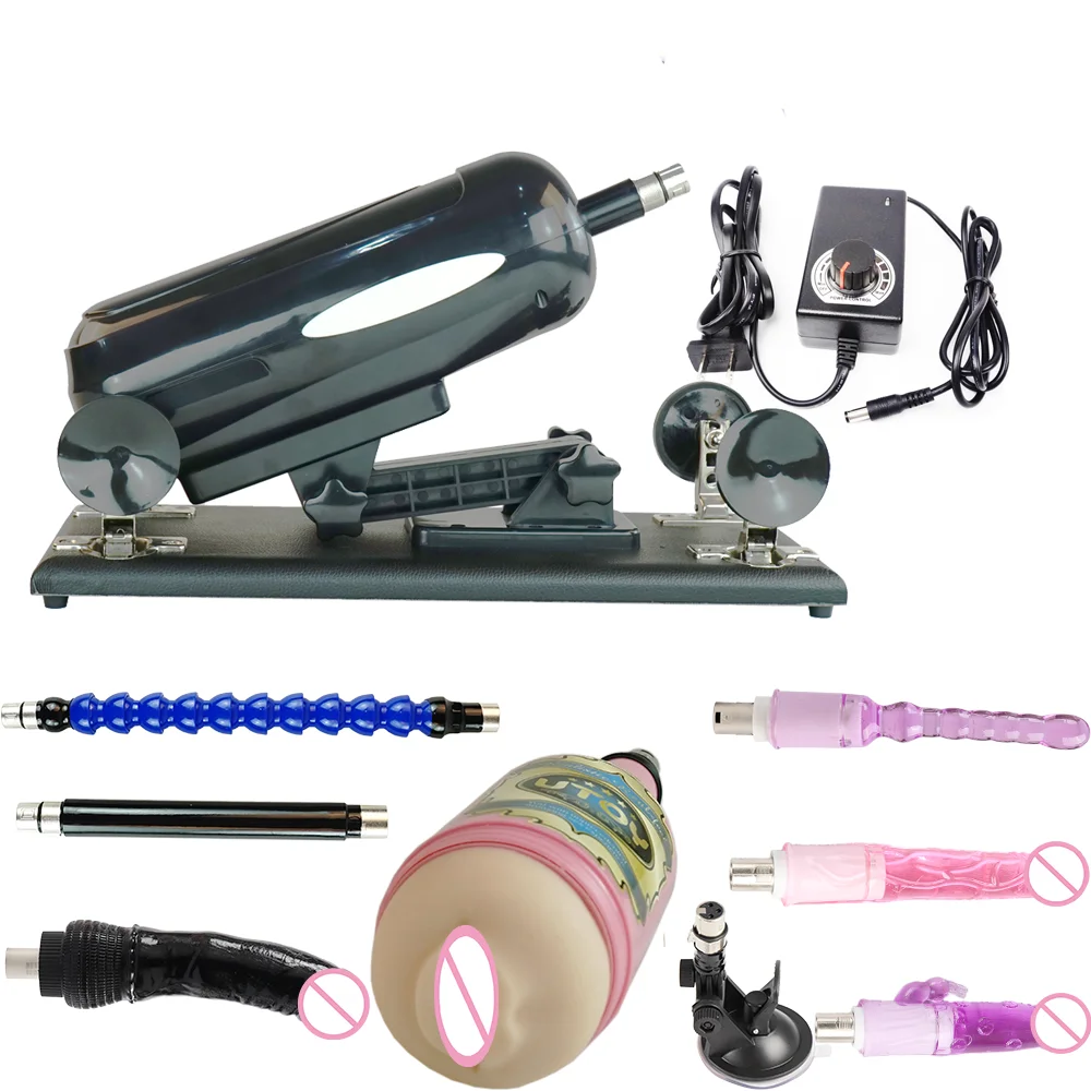 

FREDORCH Sex Machine Gun with Big Dildo, Automatic Thrusting Machines for women, Retractable 8 Accessories Vibrator Masturbation