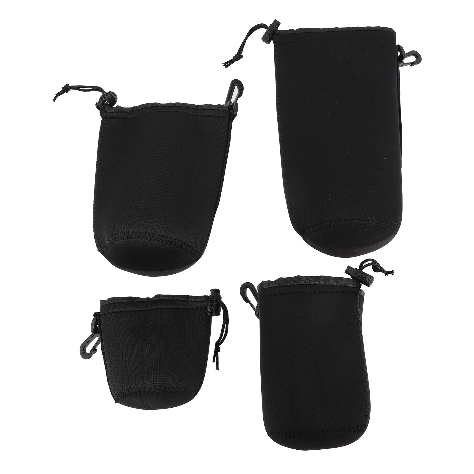 

4pcs SLR Camera Lens Pouch Waterproof Neoprene Lens Storage Bag Protective Case