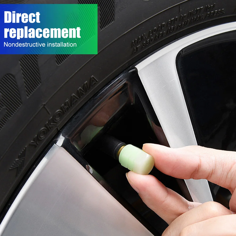 

New Luminous Car Tires Valve Cap Plastic Waterproof Decorative Tires Accessories Tyre Valve Cover Applicable Car Motorcycle Bike