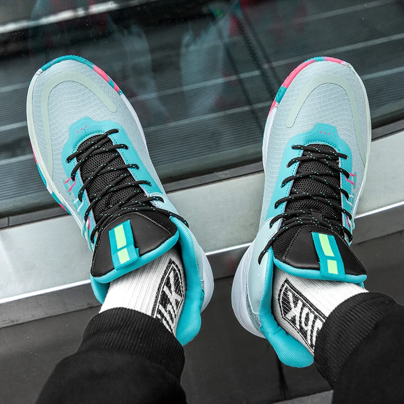 2023 Casual fashion high-quality fluorescent breathable actual game basketball shoes 36-45