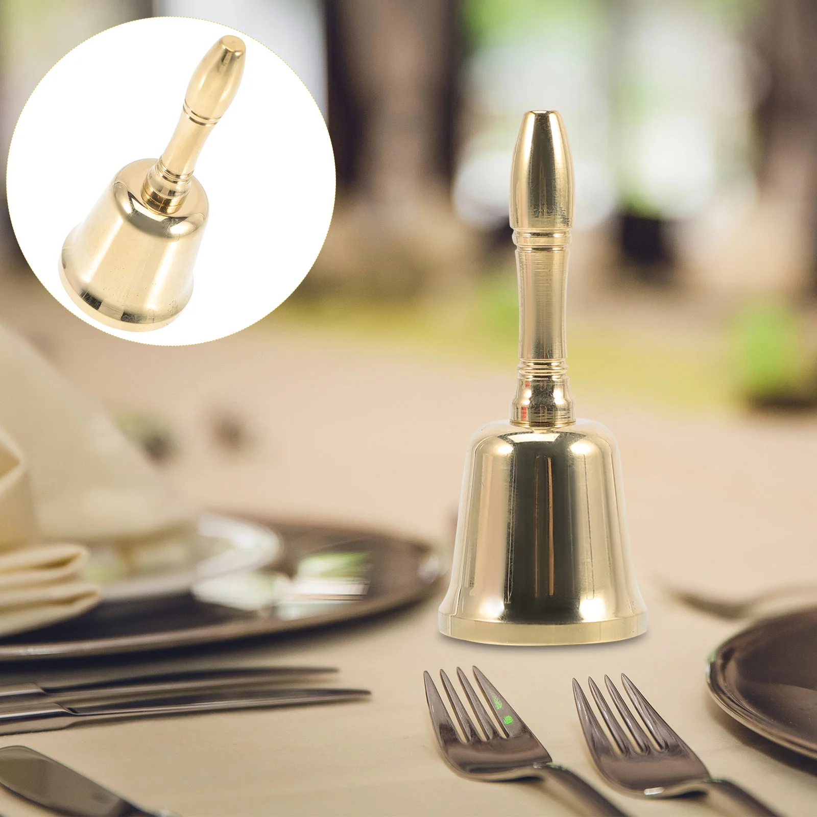 

Hand Ring Bell Customer Service Restaurant Call Desktop Hotel Dinner Brass Christmas
