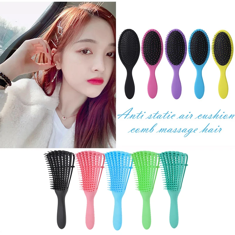 

Special Shape Anti-Winding Comb Wet Hair Brush Eight Moving Arms Head Curve Vent Fast Drying Detangling Hair Brush